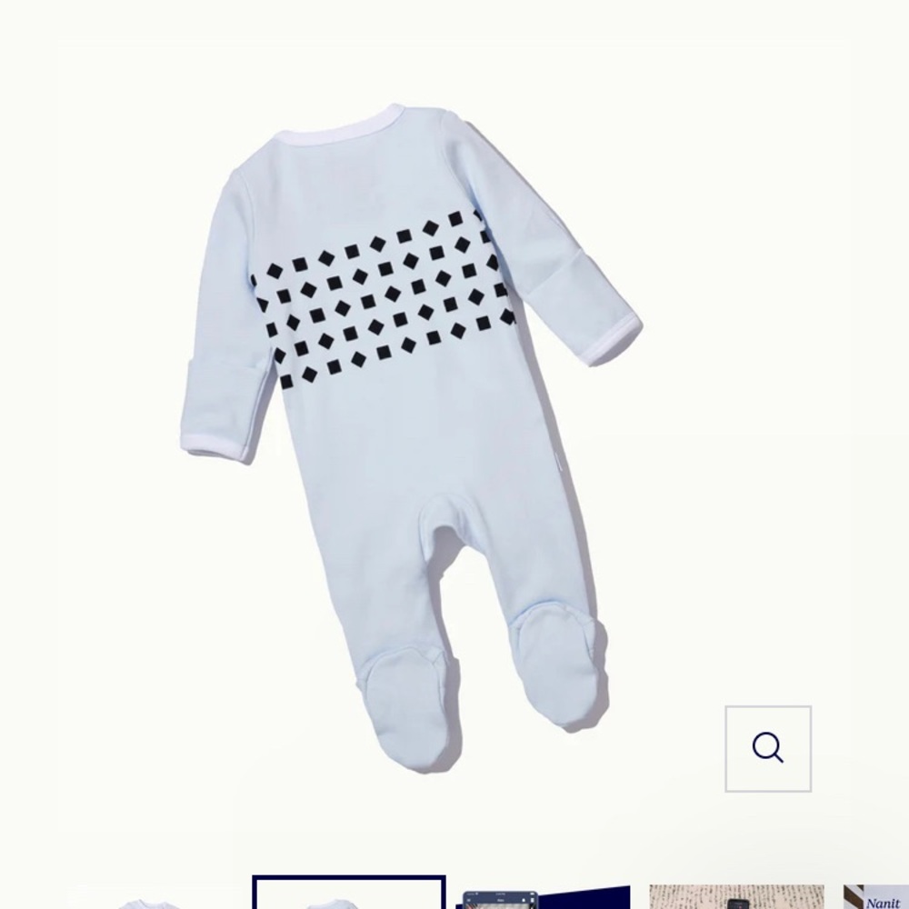 NANIT breathing wear pajamas various sizes NEW unopened Newborn, 0-3, BLUE